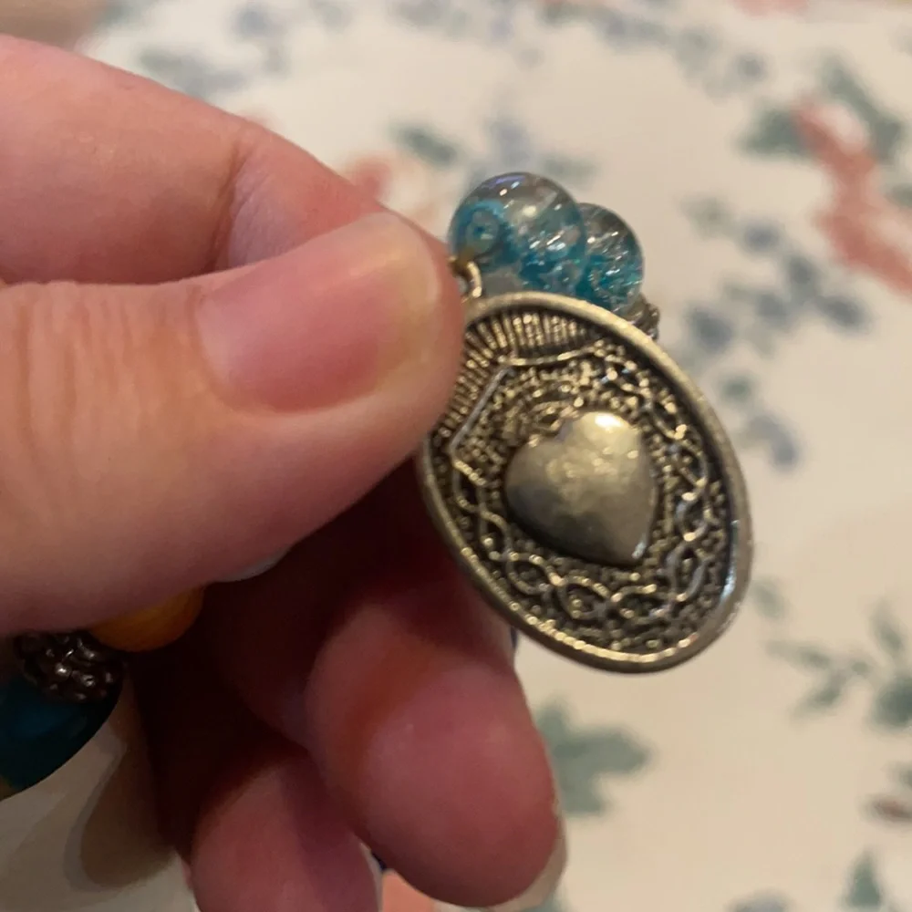 - New Hand made beaded infant of Prague silver pendant bracelet